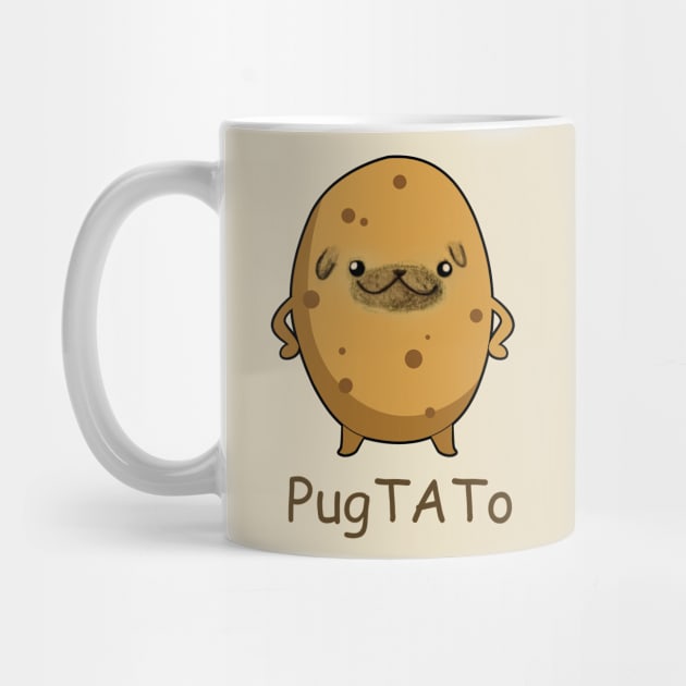 Pugtato Funny Pug Dog by Doggy Puggy lover 